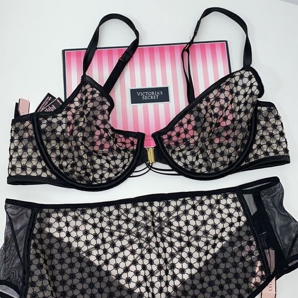 NEW VICTORIA SECRET BRA 36C PANTY Large Set - Picture 2 of 12